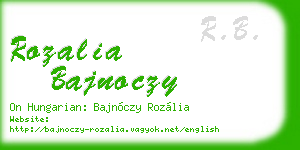 rozalia bajnoczy business card