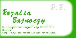 rozalia bajnoczy business card